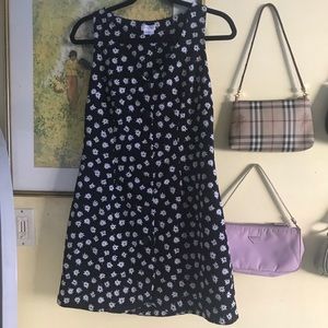 black floral shift dress